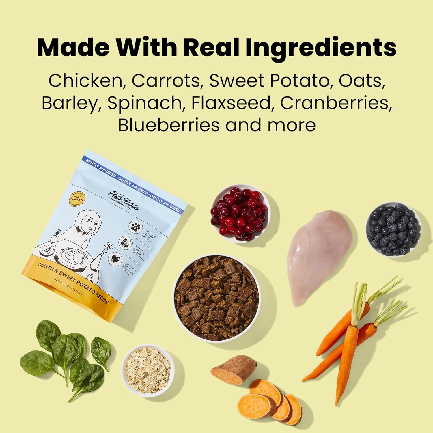 The Pets Table Mixed Grain Free and Grain Inclusive, Air Dried Dog Food 2 Pack - Beef & Berries   Chicken & Sweet Potato, 16 Ounce (Pack of 2)