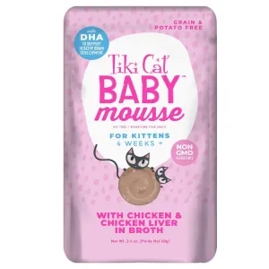 Tiki Cat Velvet Mousee Kitten (2.4 oz x 12 pouches)