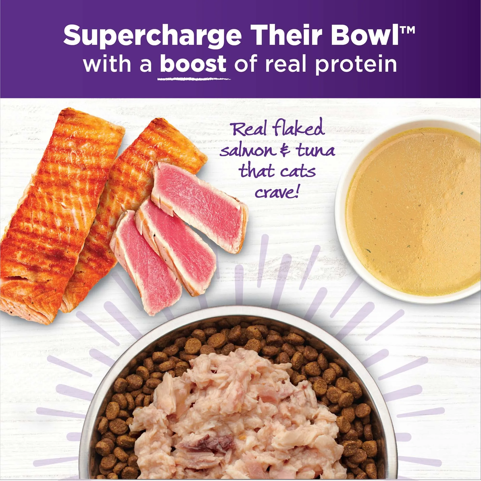 Wellness Core Bowl Boosters Grain-Free Flaked Salmon and Tuna Wet Cat Food Topper Pouch - 1.75 Oz - Case of 12